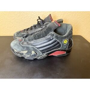 Nike Boys Air Jordan 14 Retro 487524-003 Black Basketball Shoes Sneakers S 6.5Y